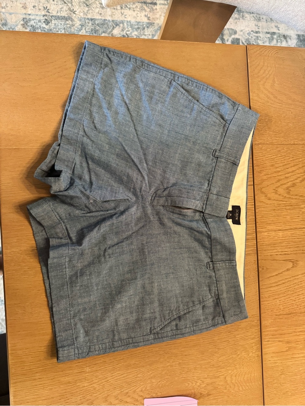 J. Crew Light Blue Chambray Women's Flat Front Shorts